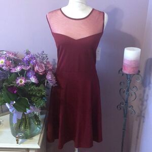 Sheer top panel dress